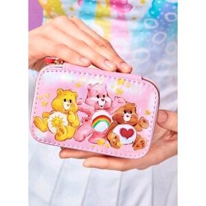 New! Care Bears Pink Irridescent Travel Jewelry Storage Box Cheer Bear, Tenderhe